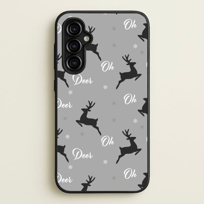 Oh Deer Christmas Pattern  - Christmas Phone Case for Galaxy A54