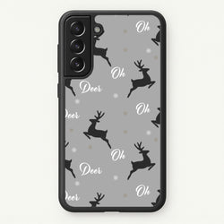 Oh Deer Christmas Pattern  - Christmas Phone Case for Galaxy S21