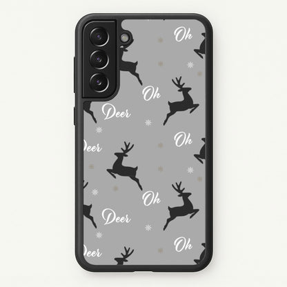 Oh Deer Christmas Pattern  - Christmas Phone Case for Galaxy S21