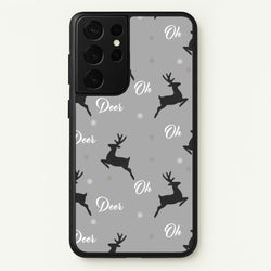 Oh Deer Christmas Pattern  - Christmas Phone Case for Galaxy S21 Ultra
