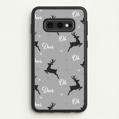Oh Deer Christmas Pattern  - Christmas Phone Case for Galaxy S10e