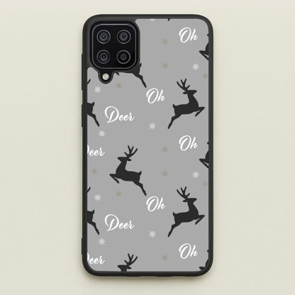 Oh Deer Christmas Pattern  - Christmas Phone Case for Galaxy A12