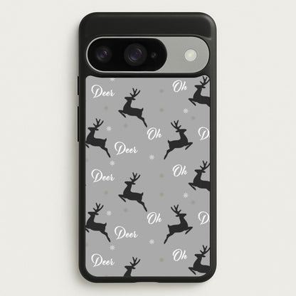 Oh Deer Christmas Pattern Phone Case for Google Pixel 10 / 10 Pro