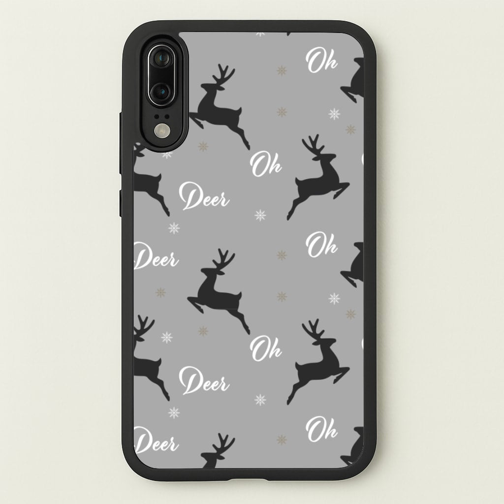 Oh Deer Christmas Pattern  - Christmas Phone Case for Huawei P20