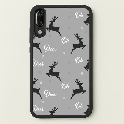 Oh Deer Christmas Pattern  - Christmas Phone Case for Huawei P20