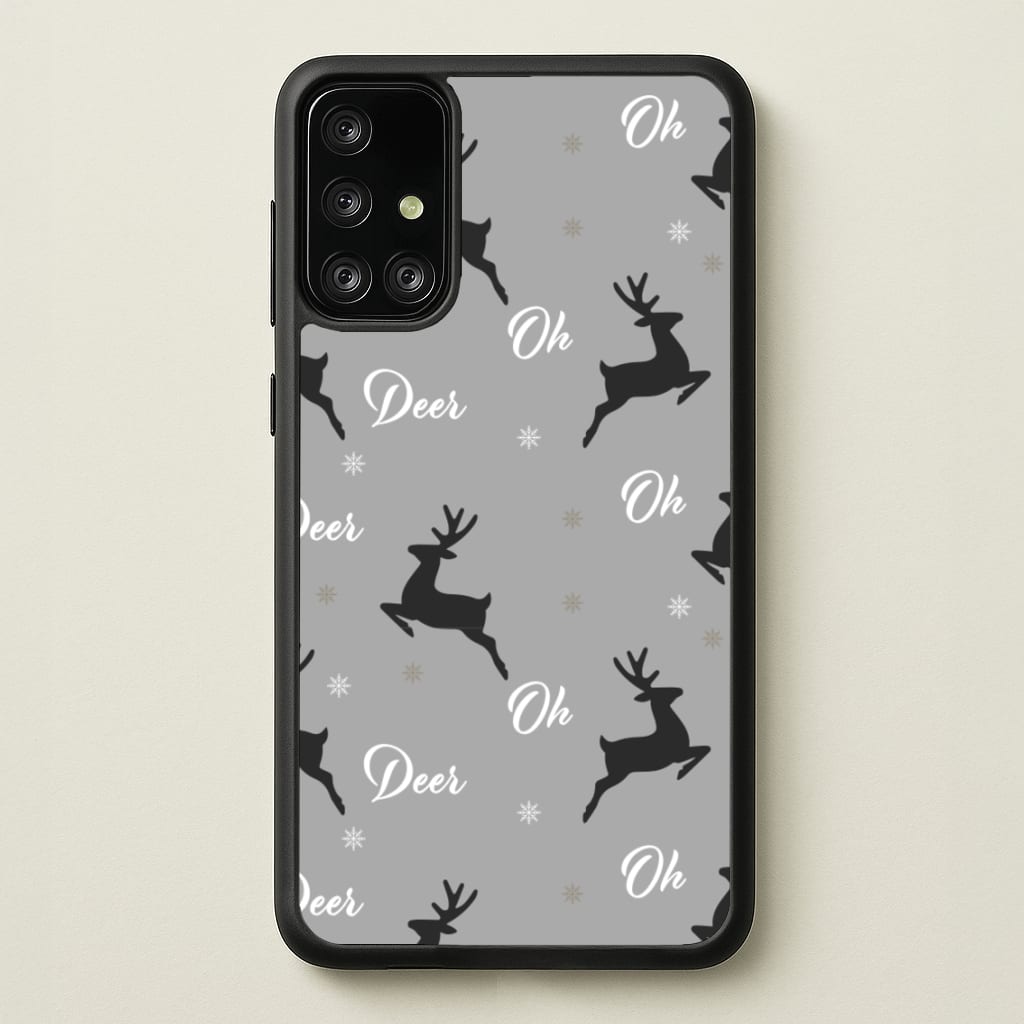 Oh Deer Christmas Pattern  - Christmas Phone Case for Galaxy A71