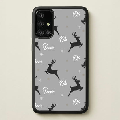 Oh Deer Christmas Pattern  - Christmas Phone Case for Galaxy A71