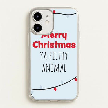Merry Christmas Ya Filthy Animal  - Christmas Phone Case for iPhone 12 Mini