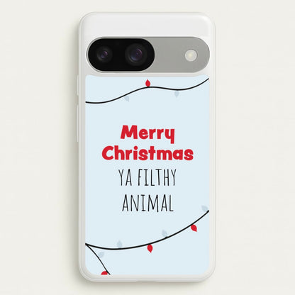 Merry Christmas Ya Filthy Animal  - Christmas Phone Case for Google Pixel 9 / 9 Pro