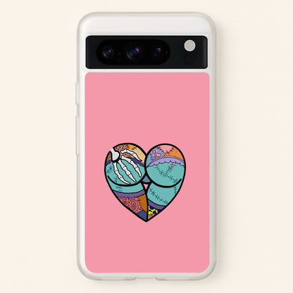 Sally And Jack Heart - TNBC  - Christmas Phone Case for Google Pixel 8 Pro