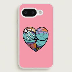 Sally And Jack Heart - TNBC  - Christmas Phone Case for Google Pixel 9a