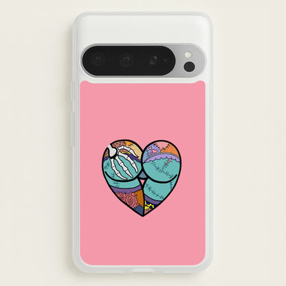 Sally And Jack Heart - TNBC  - Christmas Phone Case for Google Pixel 9 Pro XL