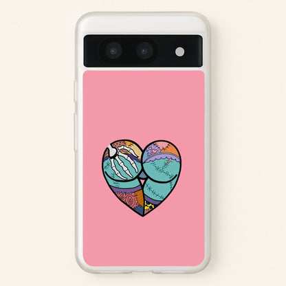 Sally And Jack Heart - TNBC  - Christmas Phone Case for Google Pixel 8a