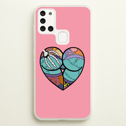 Sally And Jack Heart - TNBC  - Christmas Phone Case for Galaxy A21s