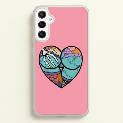 Sally And Jack Heart - TNBC  - Christmas Phone Case for Galaxy A34