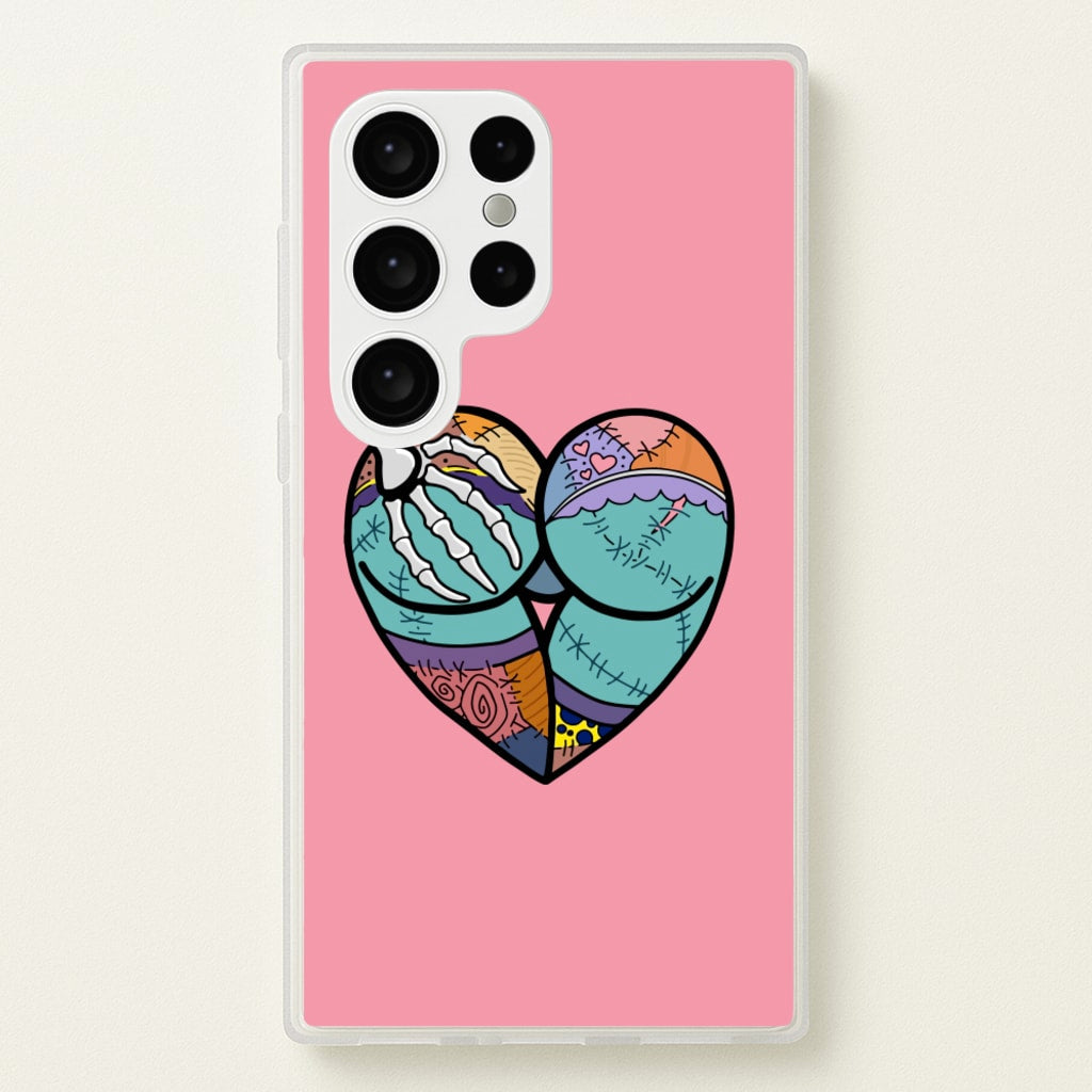 Sally And Jack Heart - TNBC  - Christmas Phone Case for Galaxy S24 Ultra