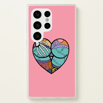 Sally And Jack Heart - TNBC  - Christmas Phone Case for Galaxy S24 Ultra