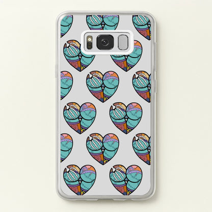 Sally And Jack Heart Pattern - TNBC  - Christmas Phone Case for Galaxy S8 Plus