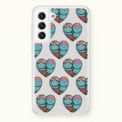 Sally And Jack Heart Pattern - TNBC  - Christmas Phone Case for Galaxy S22