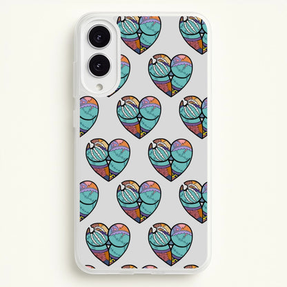 Sally And Jack Heart Pattern - TNBC  - Christmas Phone Case for Galaxy S25 Edge