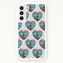 Sally And Jack Heart Pattern - TNBC  - Christmas Phone Case for Galaxy S22 Plus
