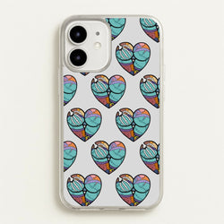 Sally And Jack Heart Pattern - TNBC  - Christmas Phone Case for iPhone 12 / 12 Pro