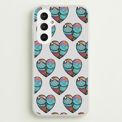 Sally And Jack Heart Pattern - TNBC  - Christmas Phone Case for Galaxy S23FE