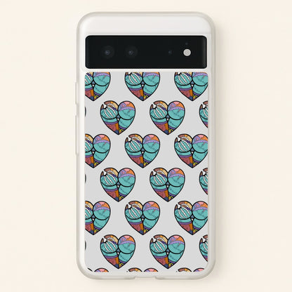 Sally And Jack Heart Pattern - TNBC  - Christmas Phone Case for Google Pixel 6