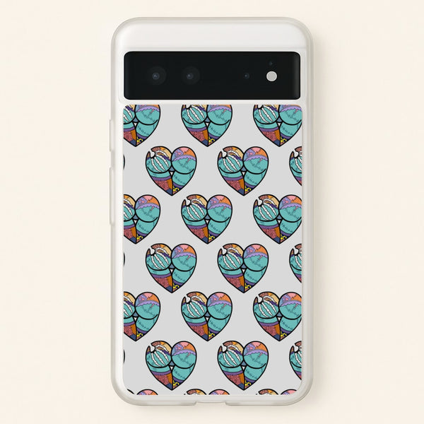 Sally And Jack Heart Pattern - TNBC  - Christmas Phone Case for Google Pixel 6
