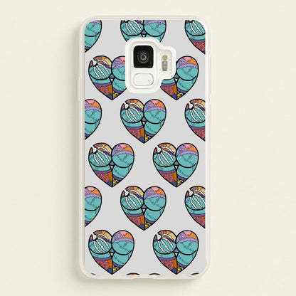 Sally And Jack Heart Pattern - TNBC  - Christmas Phone Case for Galaxy S9