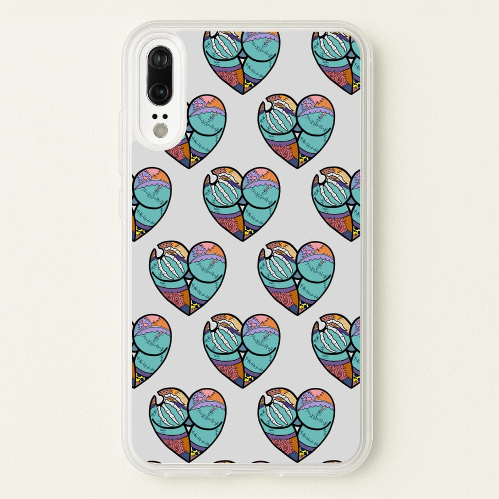 Sally And Jack Heart Pattern - TNBC  - Christmas Phone Case for Huawei P20