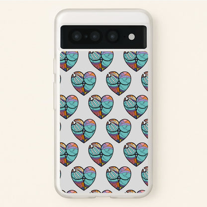 Sally And Jack Heart Pattern - TNBC  - Christmas Phone Case for Google Pixel 7 Pro