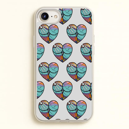 Sally And Jack Heart Pattern - TNBC  - Christmas Phone Case for iPhone 6 / 7 / 8 / SE