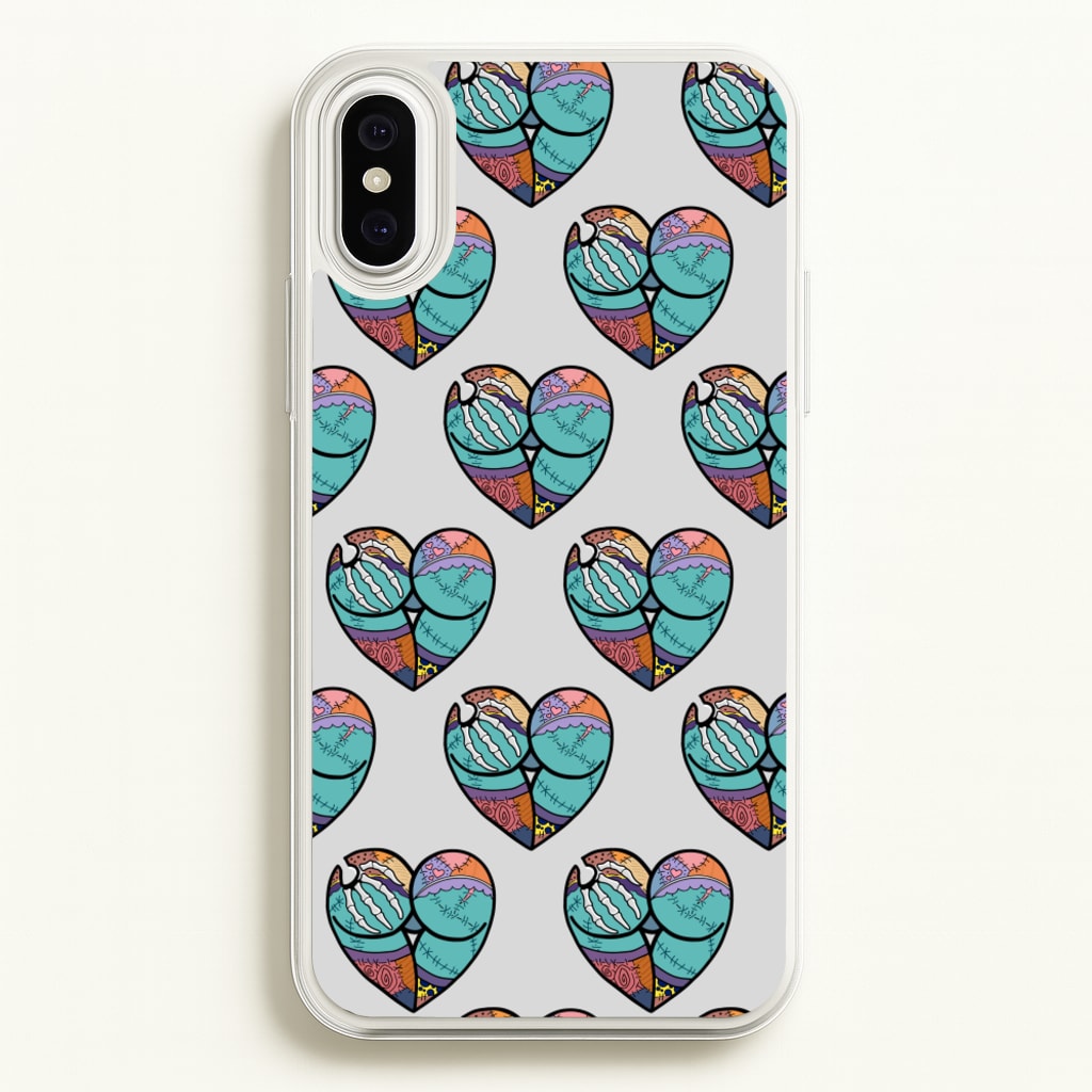 Sally And Jack Heart Pattern - TNBC  - Christmas Phone Case for iPhone XS Max