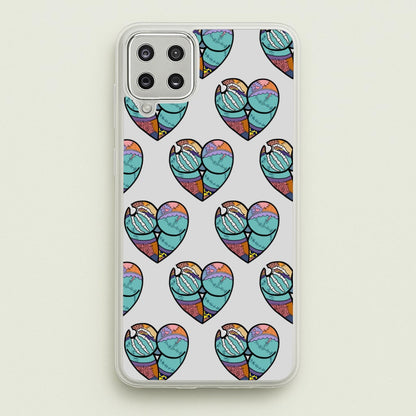 Sally And Jack Heart Pattern - TNBC  - Christmas Phone Case for Galaxy A12