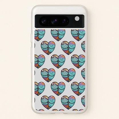 Sally And Jack Heart Pattern - TNBC  - Christmas Phone Case for Google Pixel 8 Pro