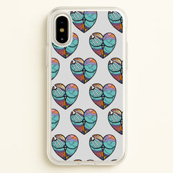 Sally And Jack Heart Pattern - TNBC  - Christmas Phone Case for iPhone X / XS