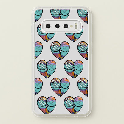 Sally And Jack Heart Pattern - TNBC  - Christmas Phone Case for Galaxy S10 Plus