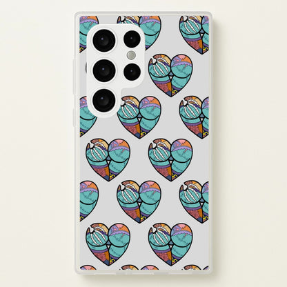 Sally And Jack Heart Pattern - TNBC  - Christmas Phone Case for Galaxy S24 Ultra
