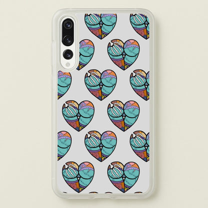 Sally And Jack Heart Pattern - TNBC  - Christmas Phone Case for Huawei P20 Pro