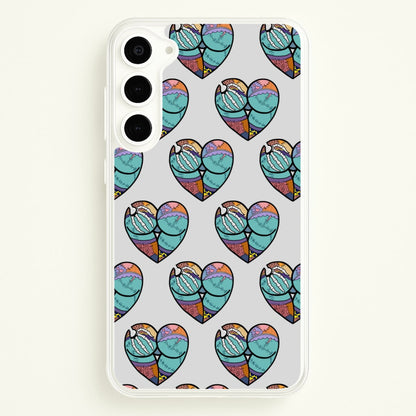 Sally And Jack Heart Pattern - TNBC  - Christmas Phone Case for Galaxy S23