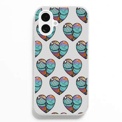 Sally And Jack Heart Pattern - TNBC Phone Case