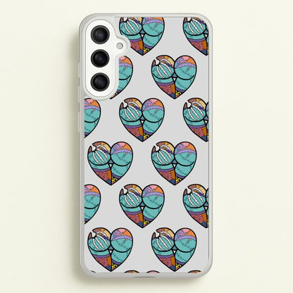 Sally And Jack Heart Pattern - TNBC  - Christmas Phone Case for Galaxy A34