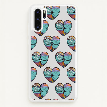 Sally And Jack Heart Pattern - TNBC  - Christmas Phone Case for Huawei P30 Pro