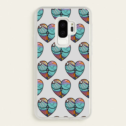 Sally And Jack Heart Pattern - TNBC  - Christmas Phone Case for Galaxy S9 Plus