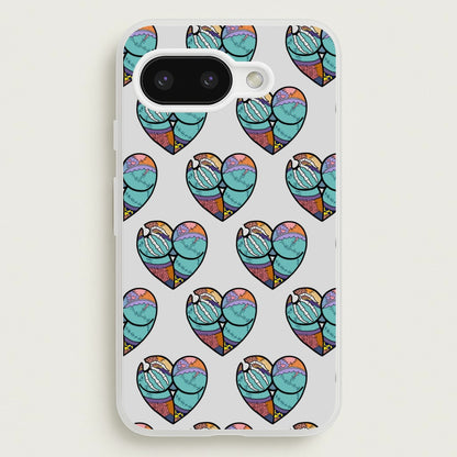 Sally And Jack Heart Pattern - TNBC  - Christmas Phone Case for Google Pixel 9a