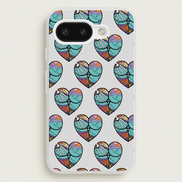 Sally And Jack Heart Pattern - TNBC  - Christmas Phone Case for Google Pixel 9a