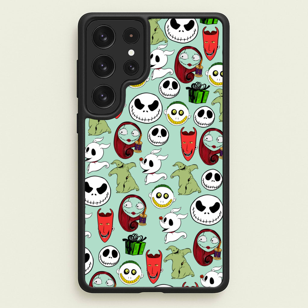 TNBC Characters Pattern  - Christmas Phone Case for Galaxy S22 Ultra