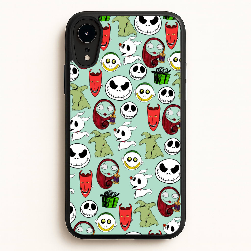 TNBC Characters Pattern  - Christmas Phone Case for iPhone XR
