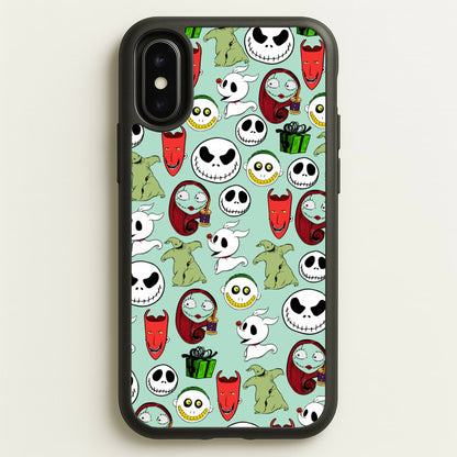 TNBC Characters Pattern  - Christmas Phone Case for iPhone X / XS